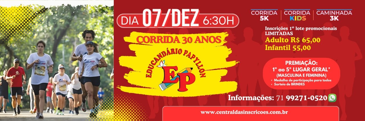 CORRIDA E CAMINHADA EDUCANDÁRIO PAPYLLON 2025