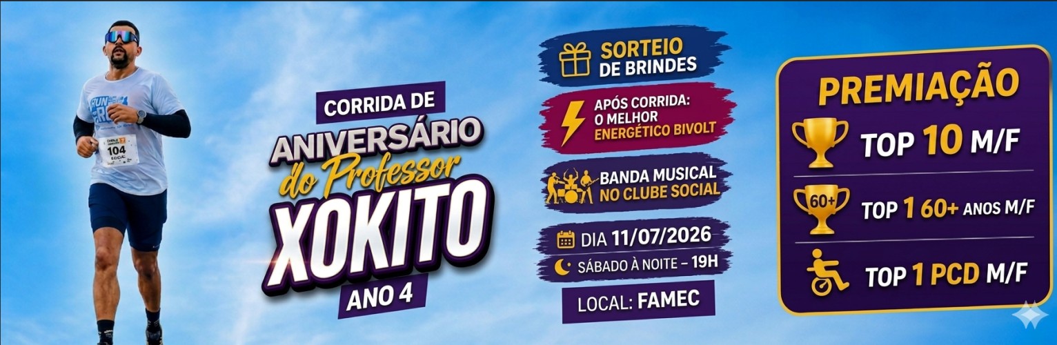 Corrida de Aniversário Professor Xokito ano IV
