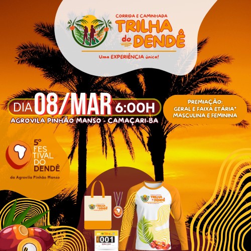 CORRIDA E CAMINHADA TRILHA DO DENDÊ
